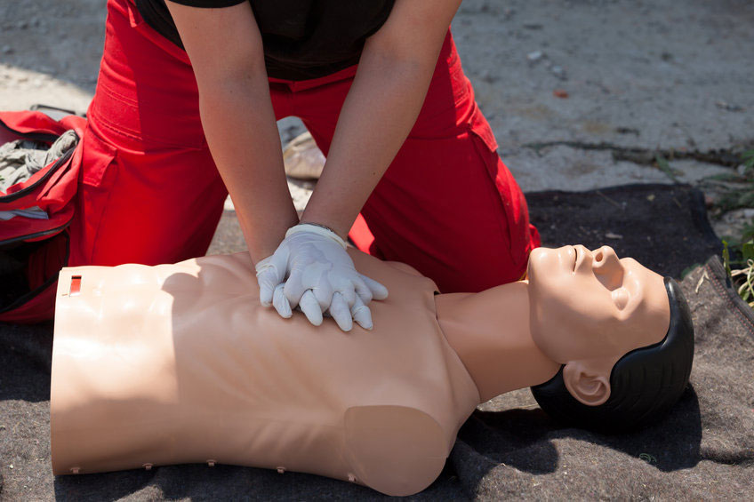 Chest Compressions on Dummy