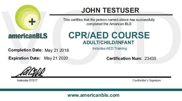 CPR Certificado